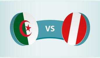 Algeria versus Peru, team sports competition concept. vector