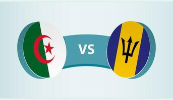 Argelia versus barbados, equipo Deportes competencia concepto. vector