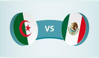Argelia versus México, equipo Deportes competencia concepto. vector
