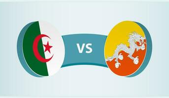 Algeria versus Bhutan, team sports competition concept. vector