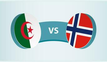 Argelia versus Noruega, equipo Deportes competencia concepto. vector