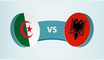 Algeria versus Albania, team sports competition concept. vector