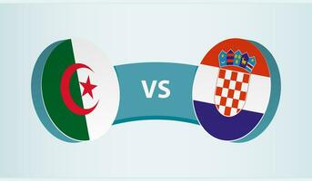 Algeria versus Croatia, team sports competition concept. vector