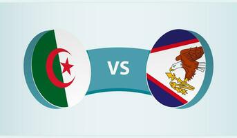 Argelia versus americano samoa, equipo Deportes competencia concepto. vector