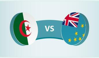 Argelia versus tuvalu, equipo Deportes competencia concepto. vector