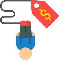 Sale Bungee Jump Vector Icon Design