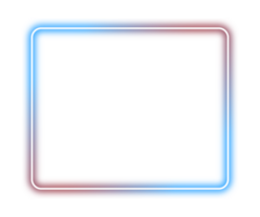 Neon shiny frame png. Glowing frame on transparent background. png