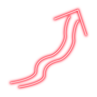 neon rood pijl symbool PNG