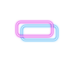 Neon shiny frame png. Glowing frame on transparent background. png