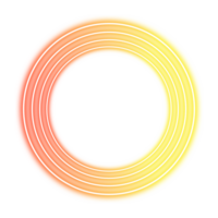 Neon circle frame png