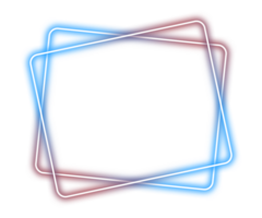 Neon- glänzend Rahmen png. glühend Rahmen auf transparent Hintergrund. png