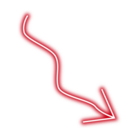 neón rojo flecha símbolo png