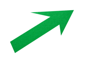 Paper arrow symbol on transparent background. Direction sign png. png