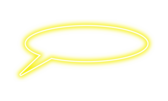 Neon- Plaudern Blase png. glühend Rede Blase auf transparent Hintergrund. png