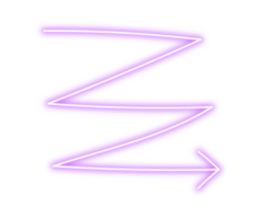Neon- lila Pfeil Symbol png