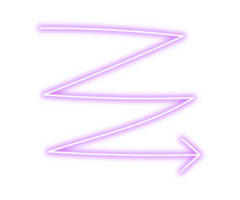 Neon purple arrow symbol png