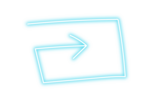 neon pijl symbool PNG