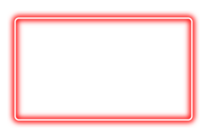 Neon red frame png. Glowing frame on transparent background. png