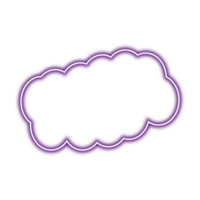 Neon chat bubble png. Glowing speech bubble on transparent background. png