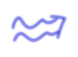 Neon- Blau Pfeil Symbol png