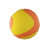 3D Orange planet png