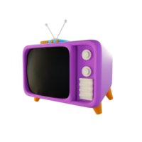 Purple Old Television png