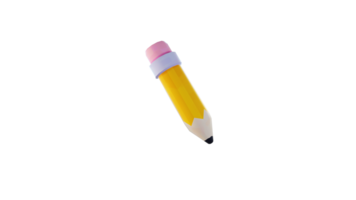 3d Jaune crayon png