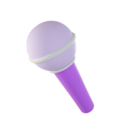 Purple Microphone 3D png