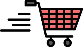 Shopping Trolley Dash Vector Icon Design