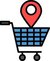 Shopping Map Vector Icon Design