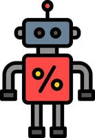 descontado robot vector icono diseño