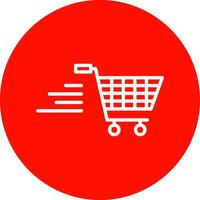 compras carretilla guión vector icono diseño