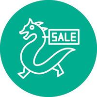 Sale Dragon Vector Icon Design