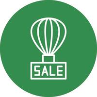 Sale Hot Air Balloon Vector Icon Design