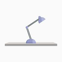 Purple desk lamp on a wall shelf on a white background vector