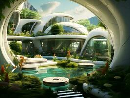 Ultramodern Trendy Futuristic Hi-Tech futurism photo