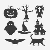 Happy Halloween collection set, Halloween holiday icon vector design. vector illustration