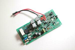 Power Supply modern printed-circuit board with electronic components with transistor. PCB detail photo