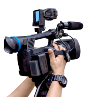hand holding a video camera isolated png