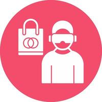 Shopping VR Headset Vector Icon Design