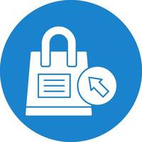 Shopping Bag with Arrow Vector Icon Design