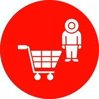Shopping Astronaut Vector Icon Design