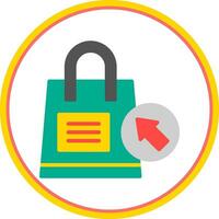 Shopping Bag with Arrow Vector Icon Design