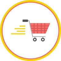 compras carretilla guión vector icono diseño