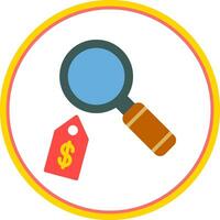 Price Magnifying Glass Vector Icon Design