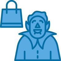Shopping Vampire Vector Icon Design
