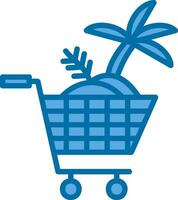 Shopping Cart Island Vector Icon Design