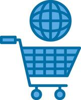 Shopping Globe Vector Icon Design