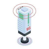 Collection of Isometric Communication Icon vector
