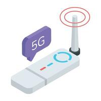 Collection of Isometric Communication Icon vector